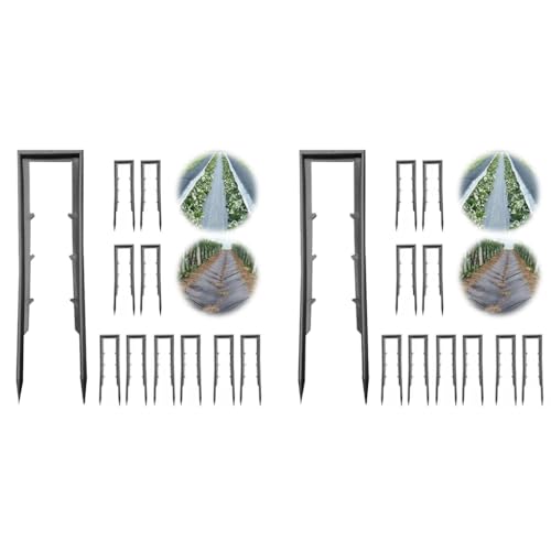 HASTHIP® Plastic Garden Landscape Stakes Staples U-Shaped for Securing Weed Barrier Fabric Ground Tarp 4CMx15CM 200PCS HASTHIP® Plastic Garden Landscape Stakes Staples U-Shaped for Securing Weed Barrier Fabric Ground Tarp 4CMx15CM 200PCS